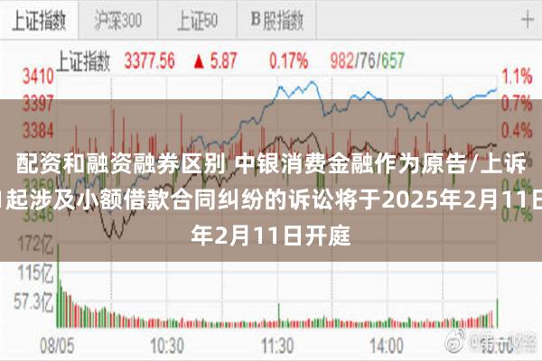 配资和融资融券区别 中银消费金融作为原告/上诉人的1起涉及小额借款合同纠纷的诉讼将于2025年2月11日开庭