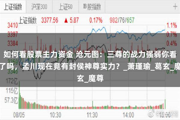 如何看股票主力资金 沧元图：三尊的战力强弱你看懂了吗，孟川现在竟有封侯神尊实力？_萧瑾瑜_葛玄_魔尊